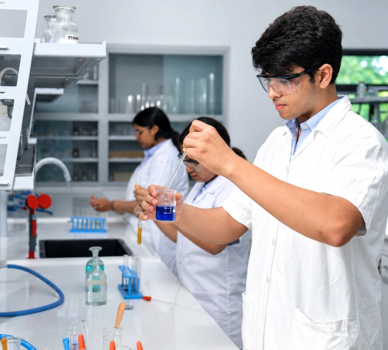 ISC senior school chemistry laboratory