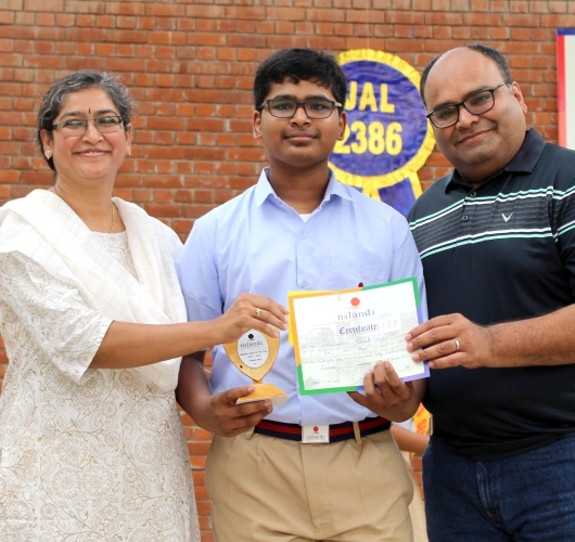 Nalanda school student achievement award