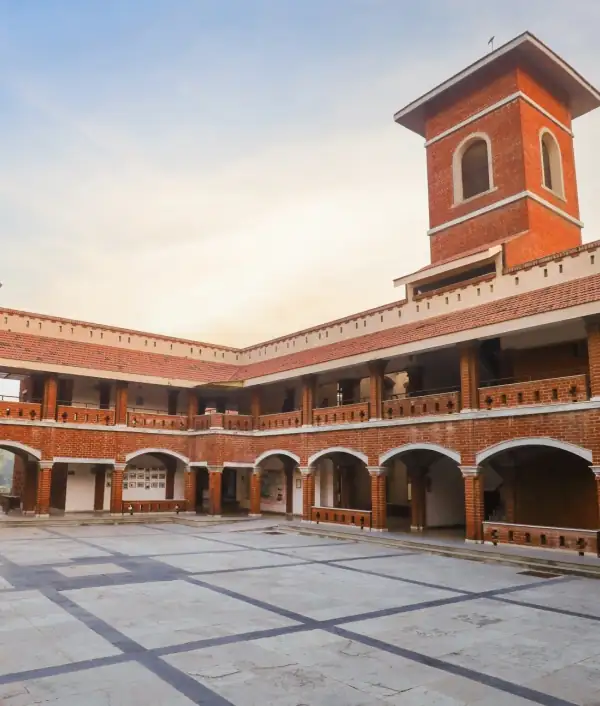 Award-winning central courtyard at Nalanda International School Vadodara